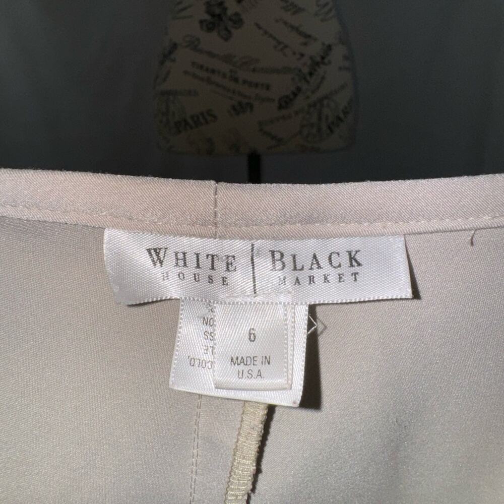 EUC: Gorgeous White House Black Market Crème Side-slit Pants - Picture 7 of 8